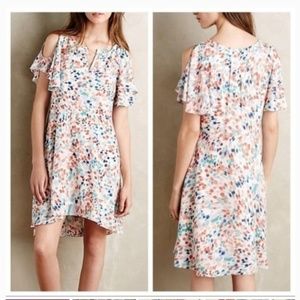 Anthropologie Maeve Fluttered Watercolor Dress